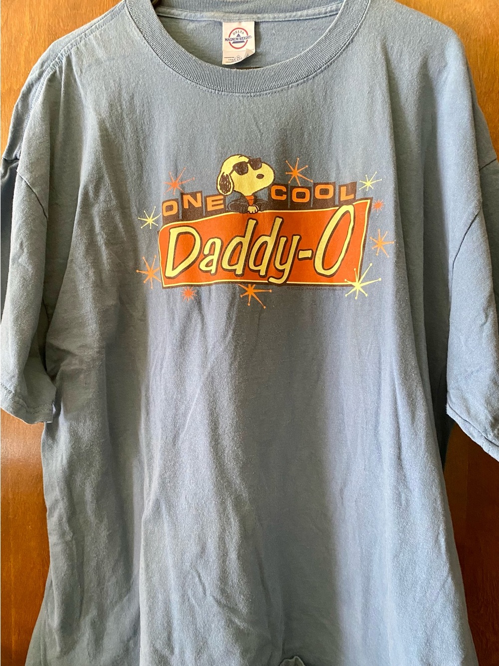 Vintage Delta Light Blue 'One Cool Daddy-O' Snoopy Graphic Tee